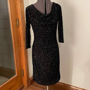 Black tone on tone velveteen dress size 4